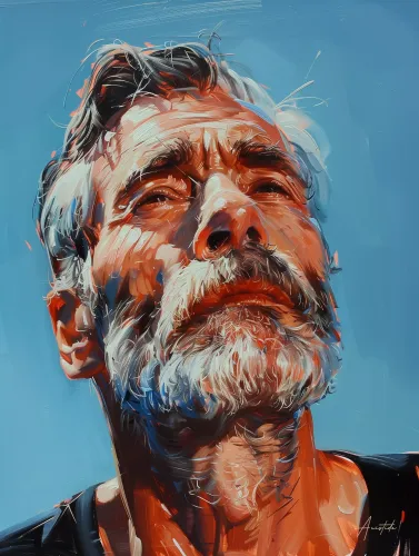 Le soleil pour illuminer l'homme peint