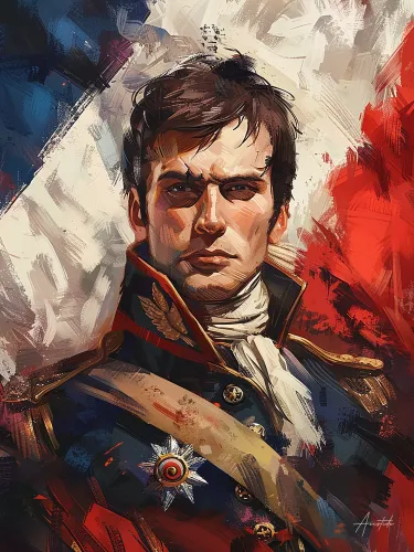 derrière le drapeau