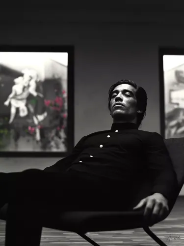 Dans la galerie d'art