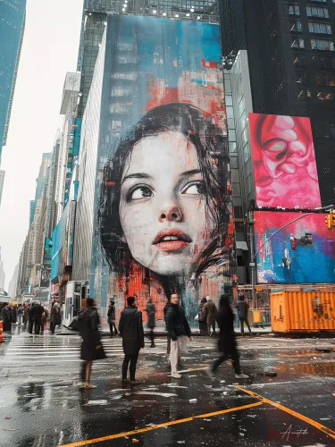 sur les murs de New York